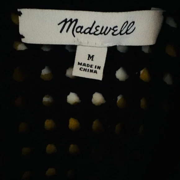 Madewell Open-Stitch Polo Cardigan Sweater M - Picture 6 of 11